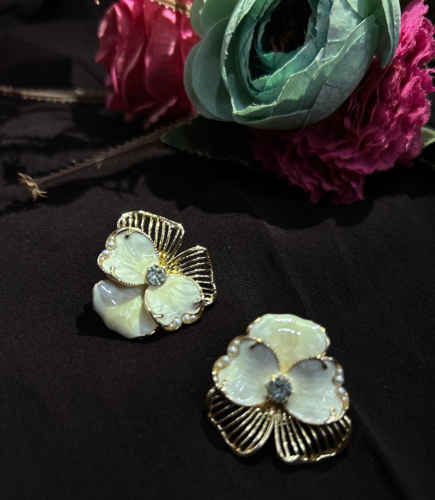 Korean Petal Bloom Earrings
