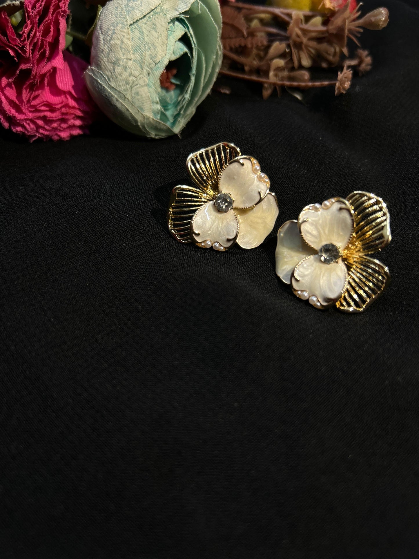 Korean Petal Bloom Earrings