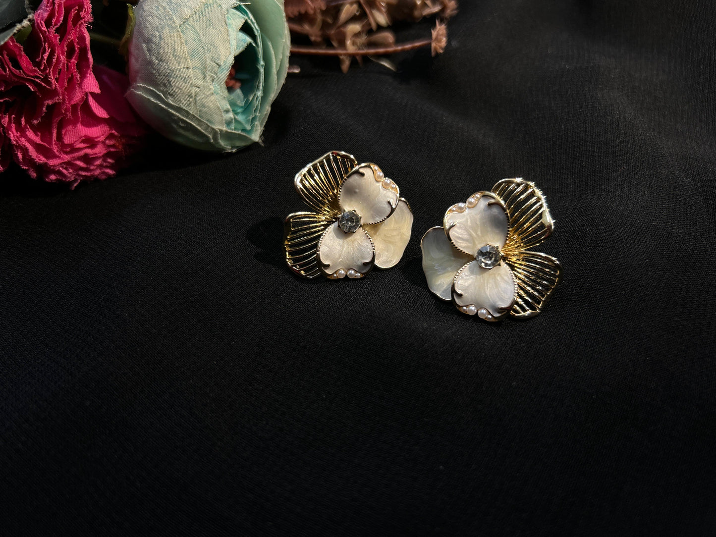 Korean Petal Bloom Earrings