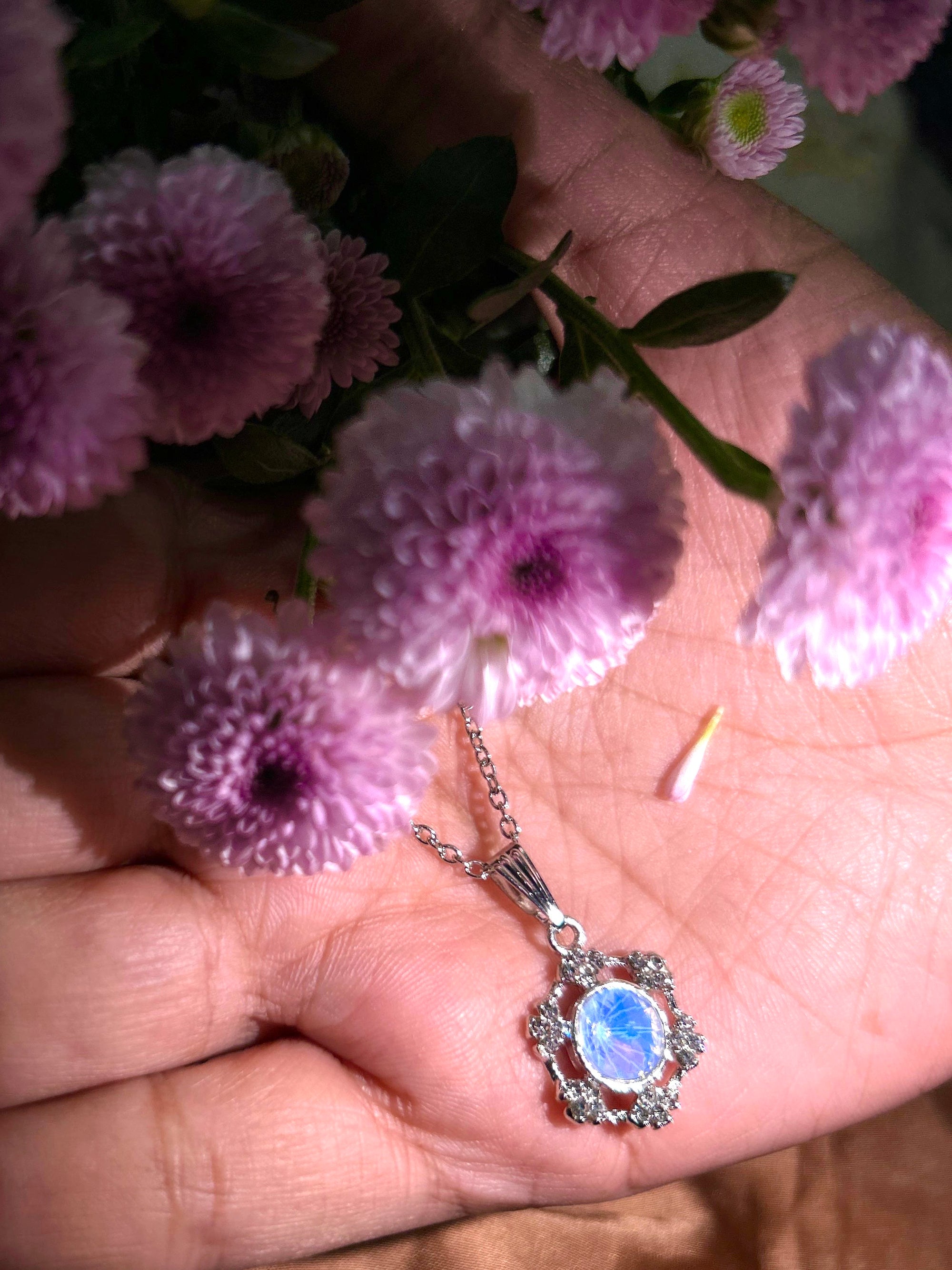 Korean Moonlit Bloom Pendant