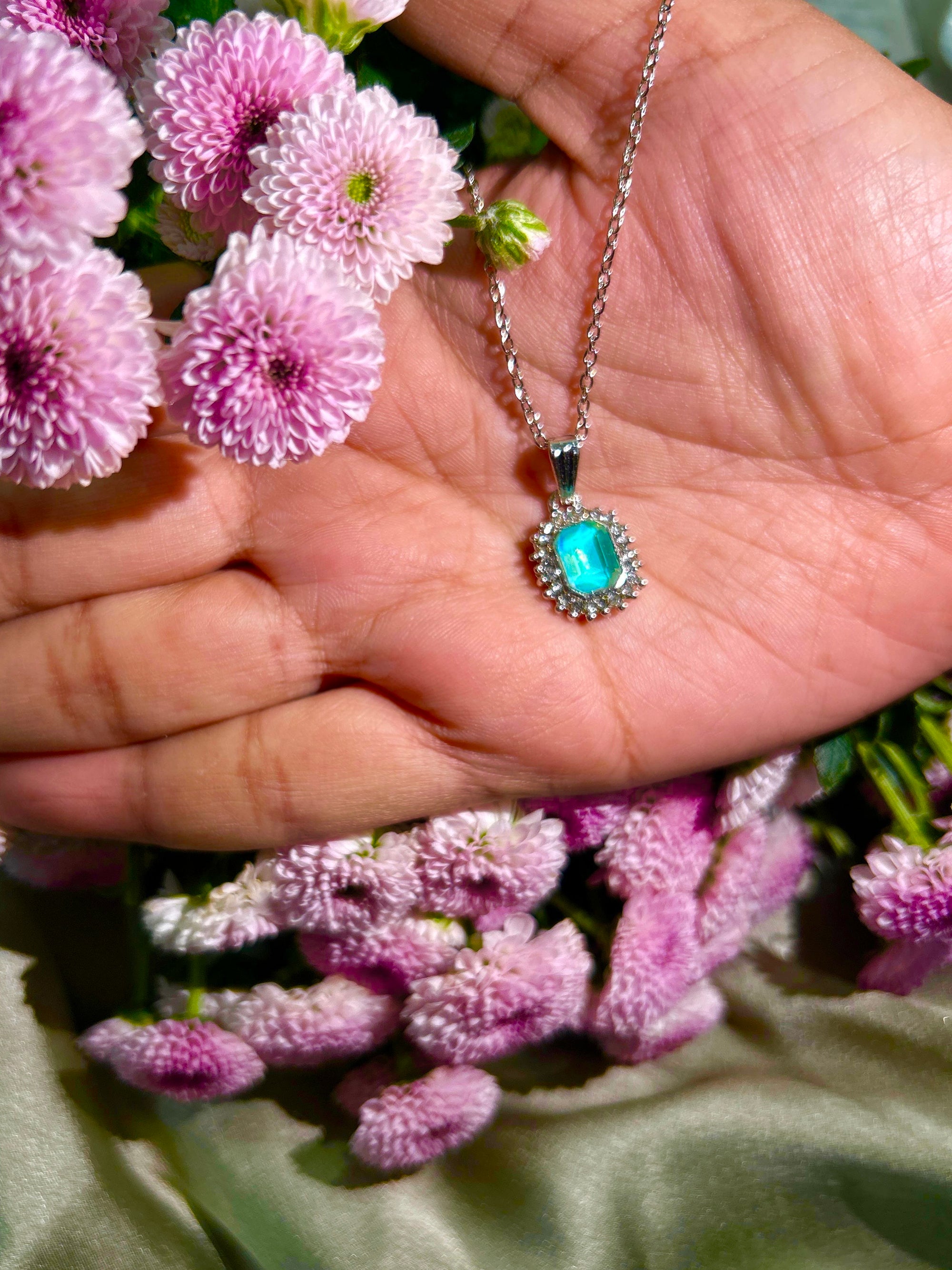 Korean Crystal Bloom Pendant