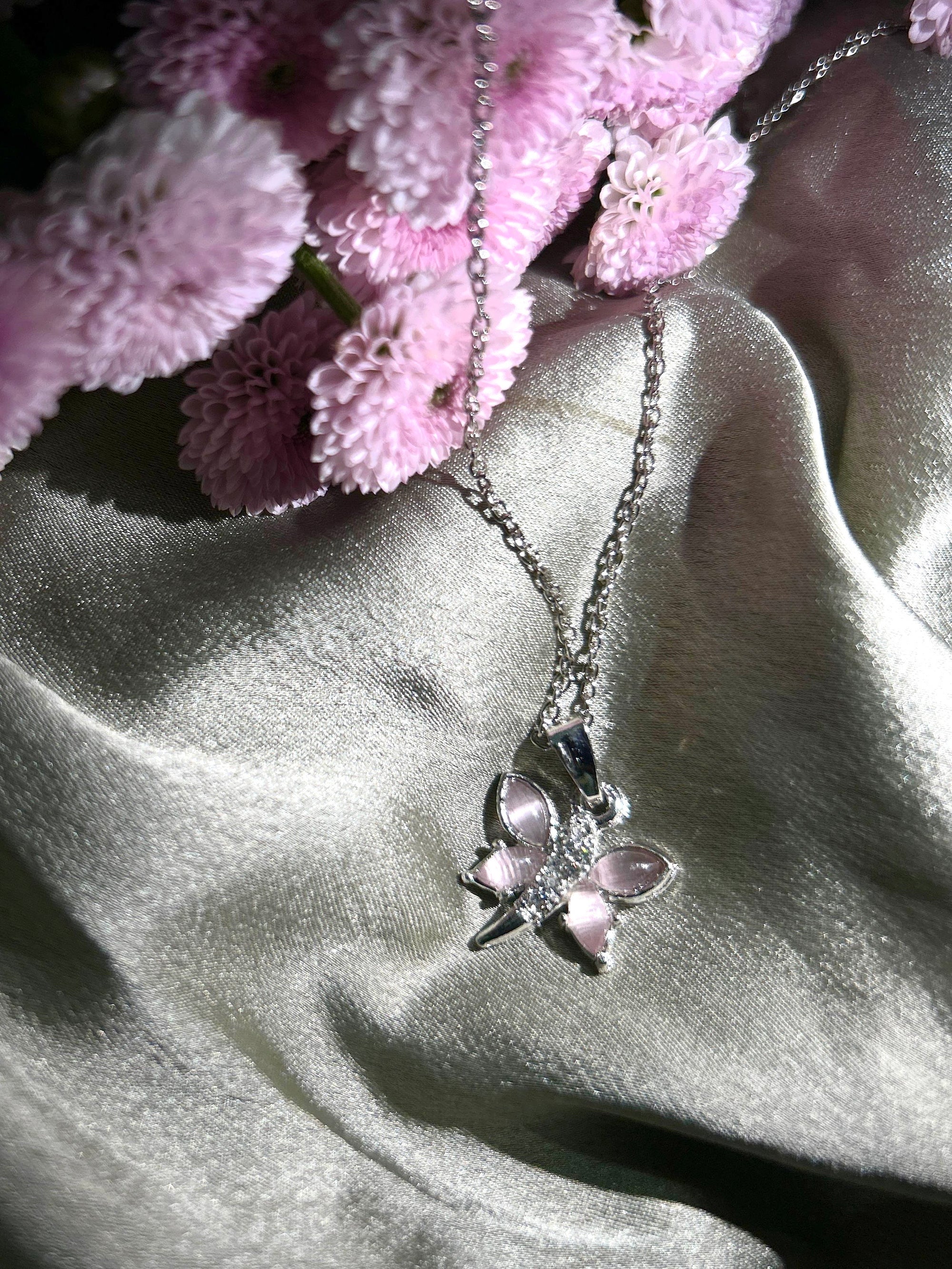 Korean Pink Butterfly Pendant