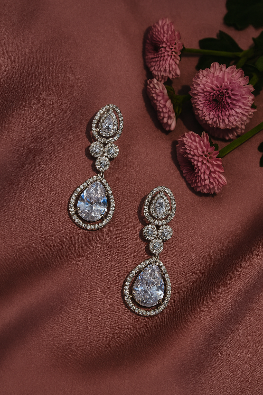 Silver Eterna Crystal Choker Set