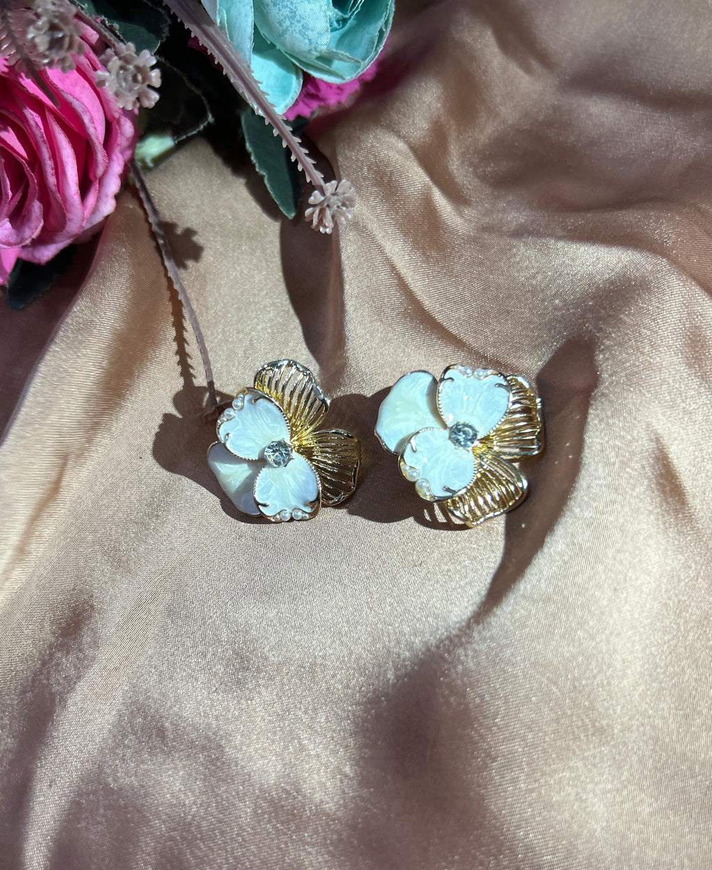 Korean Petal Bloom Earrings