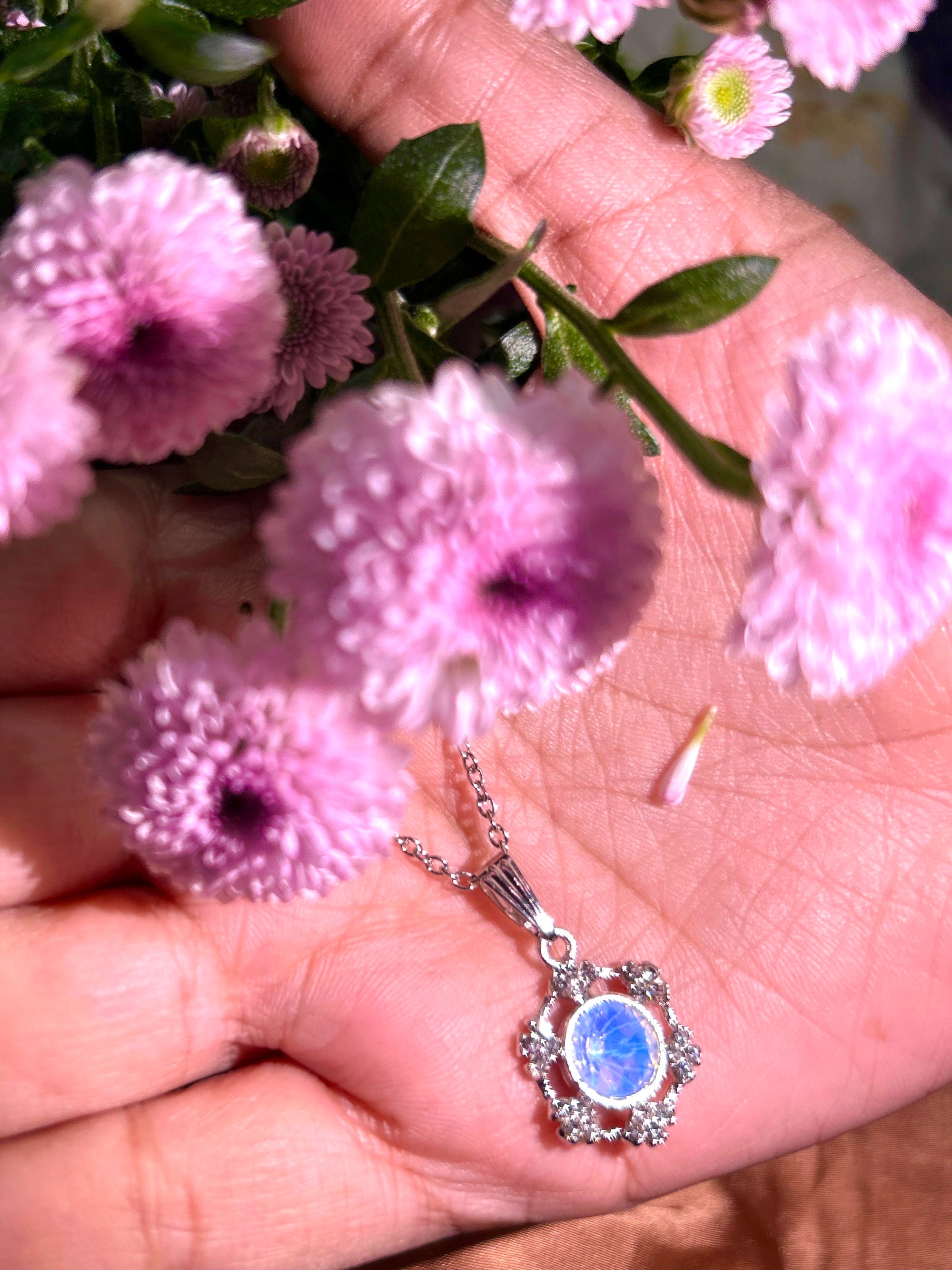 Korean Moonlit Bloom Pendant