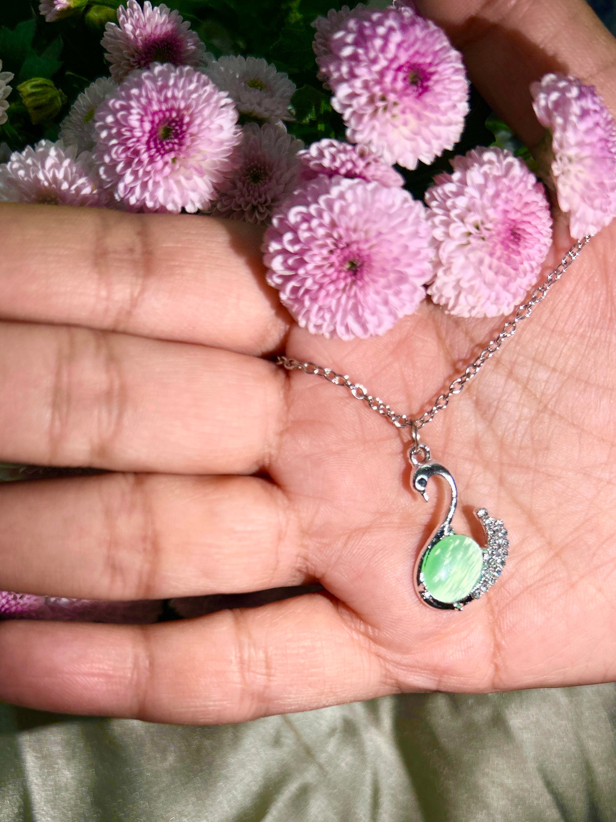 Korean Swan Embrace Pendant